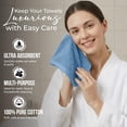 thumbnail image 6 of RIVERSIDE 12 Pack Luxury Washcloths 12x12 with Soft Cotton 400 GSM Quick Dry and Absorbent for Face & Body - Electric Blue, 6 of 9