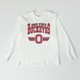 thumbnail image 3 of Women's Gameday Couture White Ohio State Buckeyes Oversized Swift Strike Long Sleeve T-Shirt, 3 of 4