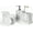 White, variant on Bathroom Accessories Set, 6 Piece Bathroom Set with Toothbrush Holders, Soap Dispenser, Vanity Tray, Tumbler, Cotton Swab Jars, Bathroom Organizer，Bathroom Sink Sets, Artificial Marble White
