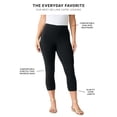 thumbnail image 4 of Roaman's Women's Plus Size Petite Plus Size Essential Stretch Capri Legging, 4 of 4