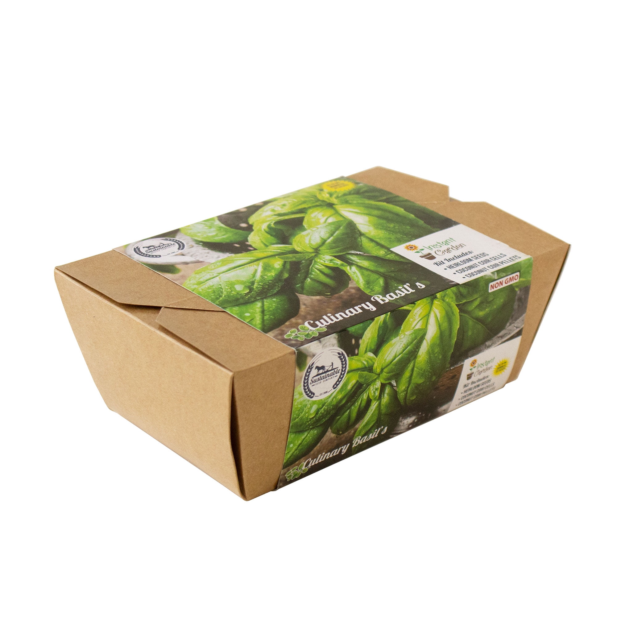 Culinary Basil Indoor Seed Starter Kit NonGMO, Heirloom Basil Seeds