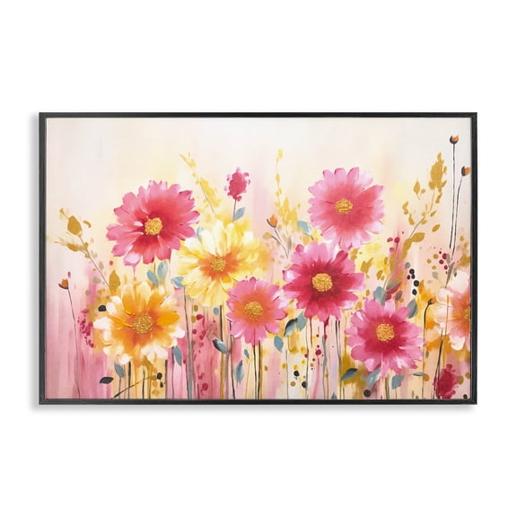 Stupell Industries Blush Blooming Whimsy Black Framed Giclee Art, design by Andrea Haase