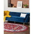 thumbnail image 4 of Rugs.com Aurelia Collection Rug – 8' x 10' Oval Magenta Medium-Pile Rug Perfect For Living Rooms, Large Dining Rooms, Open Floorplans, 4 of 4