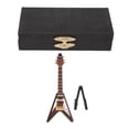 thumbnail image 2 of Miniature Electric Guitar Replica, Dollhouse Guitar Model Exquisite Coffee  for Home, 2 of 7