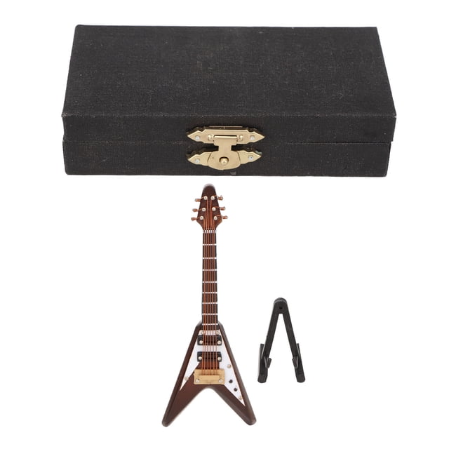 Modelo de guitarra eléctrica de casa de muñecas, guitarra eléctrica en miniatura de madera, réplica de guitarra eléctrica en miniatura, modelo de mini guitarra eléctrica, verdadera excelencia Jadeshay A