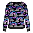 thumbnail image 4 of Blusa de manga larga con estampado de Halloween a la moda para mujer, suéter informal, Tops, sudaderas Fridja  fjkfkj6994, 4 of 5