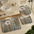 thumbnail image 6 of Bathroom Shower Curtain Sets with Rug, Wood and Maple Leaves Pattern Printed on Bathroom Curtain Sets with Rugs, Great for Master Bath Beach House Modern Home, 72 x 72 inches, 6 of 8