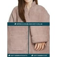 PAVILIA Womens Housecoat Zip Robe, Sherpa Zip Up Front Robe Bathrobe