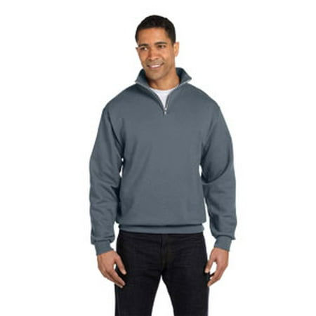 10 Ounce Crewneck Sweatshirt - Jerzees Adult 8 oz. NuBlend® Quarter-Zip Cadet Collar Sweatshirt 995M
