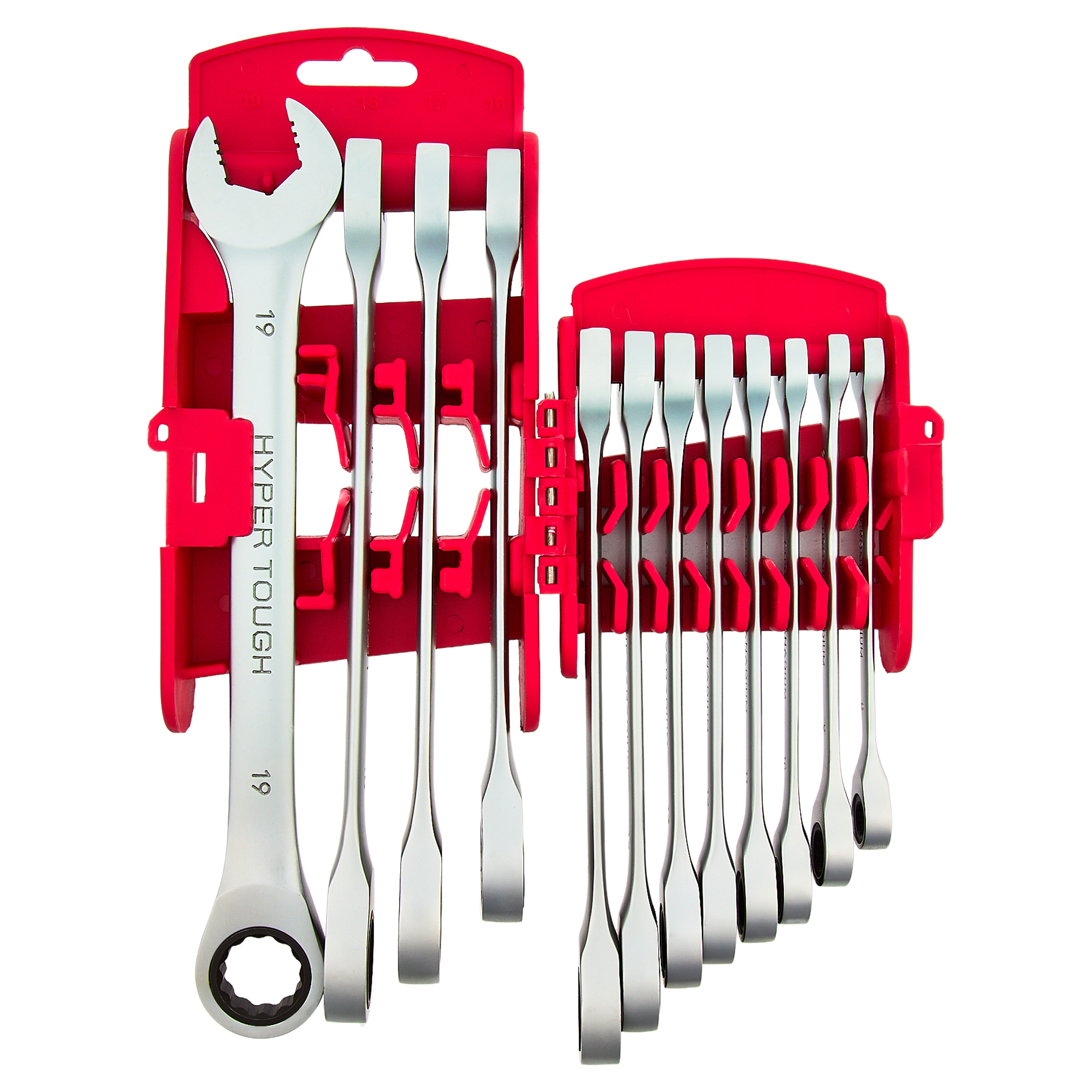 Juego de llaves de trinquete Hyper Tough, métricas, 12 piezas 5