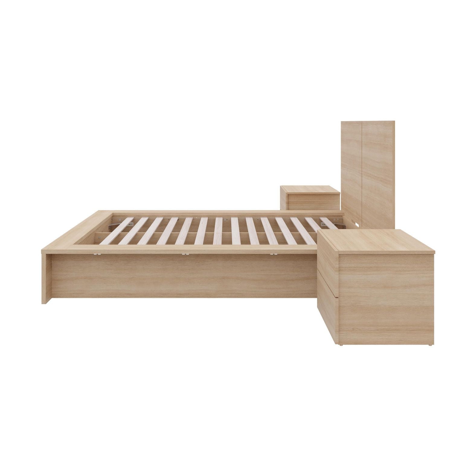 James 4-Piece Bedroom Set with Bed, Headboard and 2 Nightstands