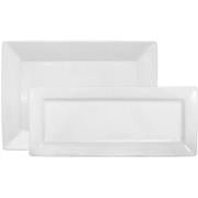 - Better Homes & Gardens 2-Piece Rectangular Platter Set, White