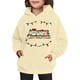 thumbnail image 4 of Sudadera con capucha para niñas y niños, sudadera de manga larga con cuello redondo y estampado de moda, jersey con bolsillo, sudadera de poliéster para niñas, 4 of 8