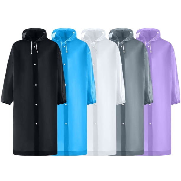 Capa impermeable de EVA para mujer, para exteriores, de manga larga, con capucha, para hombre y mujer, 2 piezas