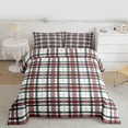 thumbnail image 2 of Homewish Abstract Stripes Grid 3-Piece Full Size Comforter Sets For Teens Boys Girls,Geometric Lines Plaid Bedding Comforter Set,Minimalist Mid Century Lightweight Bedding Sets, 2 of 8