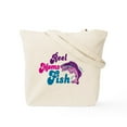 thumbnail image 2 of CafePress - Reel Girls Fish Tote Bag - Unisex Canvas Tote Bag, Beige, 1-Piece, 2 of 9