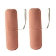 thumbnail image 3 of WEUVEB 2Set Red PP Toothbrush and Toothpaste Storage Organizer for Toothbrush Case for Camping, 3 of 8