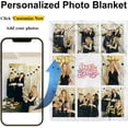 thumbnail image 5 of Custom Blanket with Picture, Personalized Photo Blanket. Mothers Day Mom Gifts and Fathers Day Dad Gifts from Daughter Son, Customized Christmas Birthday Valentines Day Gifts for Him Her Blankets, 5 of 5