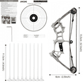 thumbnail image 1 of Teetheory 6-inch Mini Compound Bow Set, 12 Lbs, Ambidextrous, Includes 12 Arrows and Target Paper, Suitable for Archery and Hunting Games, 1 of 10