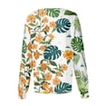 thumbnail image 6 of Scrub Jackets for Woman Long Sleeve Snap Front Plus Size Scrub Jackets Cute Hawaiian Tropic Women's Medical Scrub Jackets Easy Care Soft Nurse Working Uniform Army Green 5XL, 6 of 6