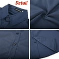 thumbnail image 3 of Men's Casual Long sleeve button down shirt Thin Coats Shirt Contrast T-shirt, 3 of 9
