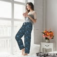 thumbnail image 3 of Fotbe Winter Blue Forest Deer Women's Pajama Pants,Sleepwear Pants,Pj Bottoms Drawstring And Pockets-Large, 3 of 7
