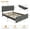 FULL-Gray, variant on Bed Frame with Headboard,Upholstered Full/Queen/King Platform Bed Frame with Storage Drawers,Noise-Free/Wood Support/No Box Spring Needed