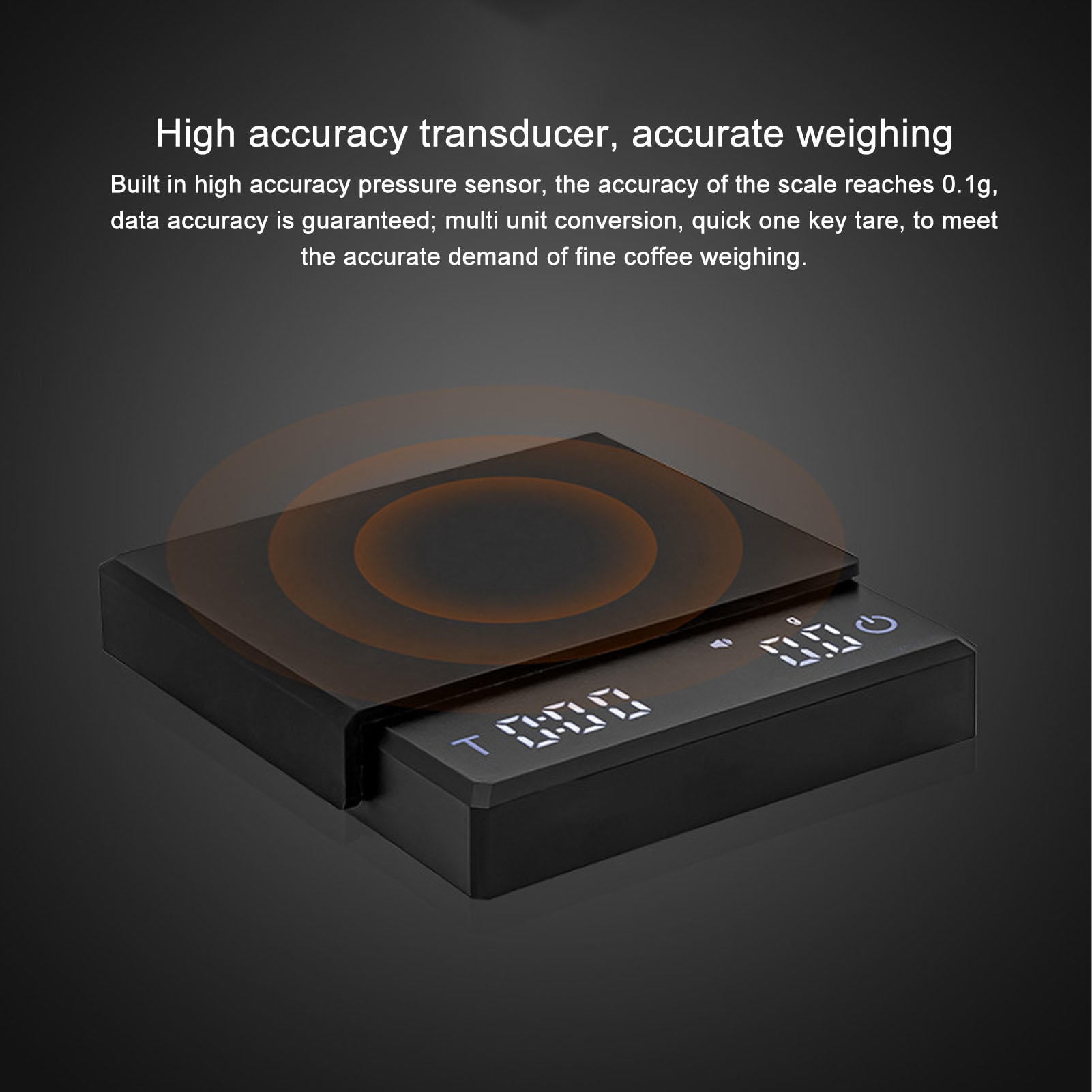 BOKYAN 900mAh Rechargeable Digital Coffee Scale – 0.1g Accuracy, 3 Timer Modes, Type‑C Charging, Compact & Portable
