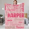 thumbnail image 4 of Personalized Custom Blankets, Unique Gift Blankets with Names, Exclusive Personal Gifts, Family Name Blankets, Gifts for Friends, Commemorative Blankets with Names, Soft Flannel Sofa Blankets, 4 of 13