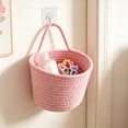 thumbnail image 4 of Linnome Woven Wall Hanging Storage Basket Hangable Sundry Organizer Basket for Cosmetics Snack Small Household Goods Classification Arrangement, 4 of 6