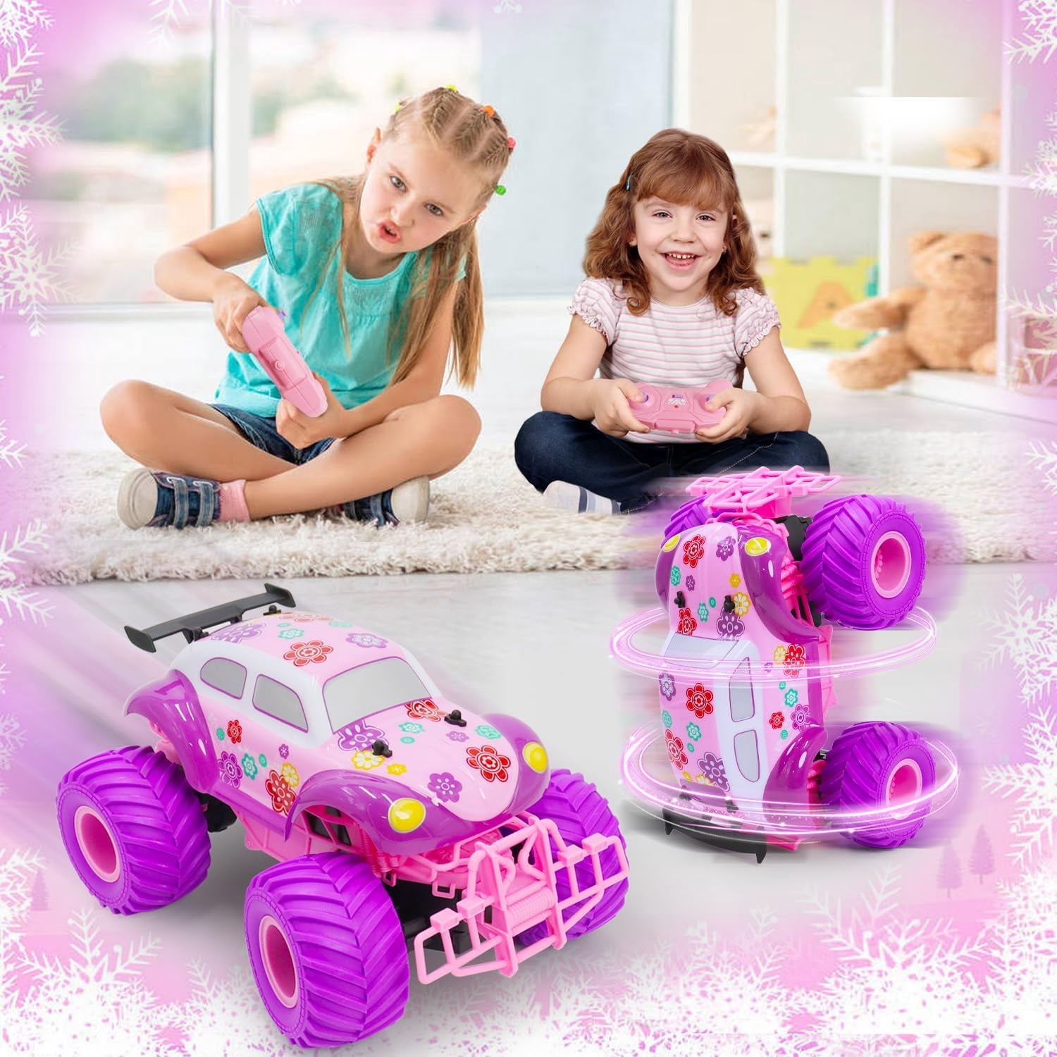 TYMZDYN 1:16 Pink RC Car Remote Control Cars Toy Radio Controlled Car Trucks Toys Gifts Presents for Girls Kids Ages 6+