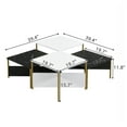 thumbnail image 6 of Christopher Knight Home Set of 4 Mid Century Modern Nesting Coffee Tables, Square Accent Tables, White and Black, 6 of 7