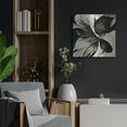 thumbnail image 4 of Luxe Metal Art 'Flowers Black White 20' by Ray Heere, Metal Wall Art, 24"x24", 4 of 8