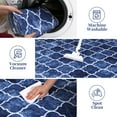 thumbnail image 6 of GlowSol 10'x13' Large Rugs for Living Room Modern Geometric Rug Bohemian Carpet Moroccan Rug Non Slip Low Pile Rug Soft Accent Rug for Bedroom, Navy Blue, 6 of 6
