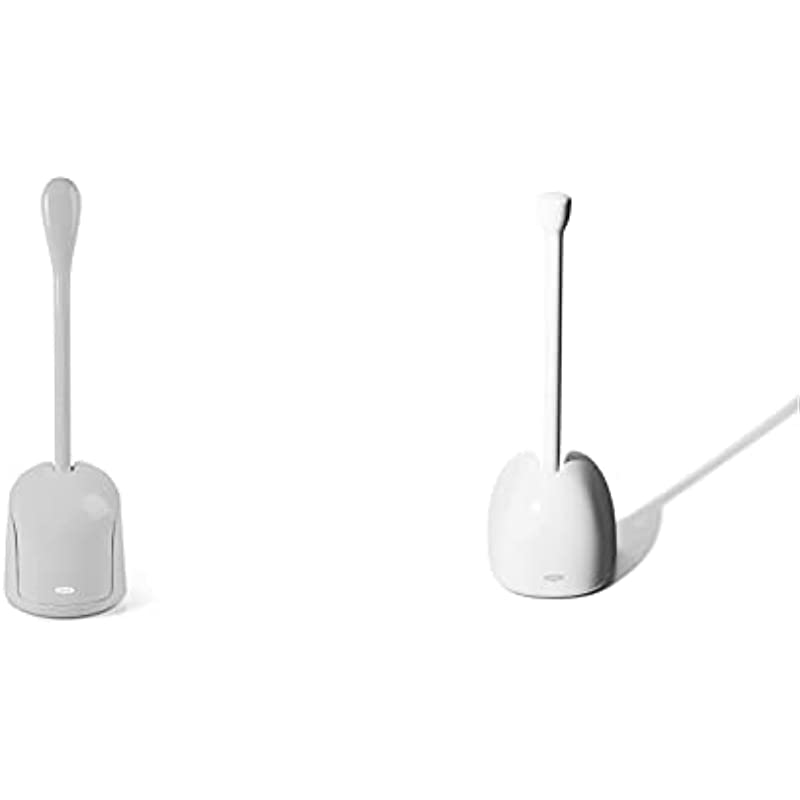 OXO Good Grips Compact Toilet Brush & Canister Gray & Good Grips