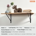 thumbnail image 4 of VEVOR Shelf Bracket, 12 x 8 in 10 Pcs, Heavy Duty Floating Shelf Brackets, Brackets for Shelves, 3mm Thick Matte Black Triangle Shelf Bracket,Steel Shelving Brackets with 160 lbs Load Capacity, 4 of 9