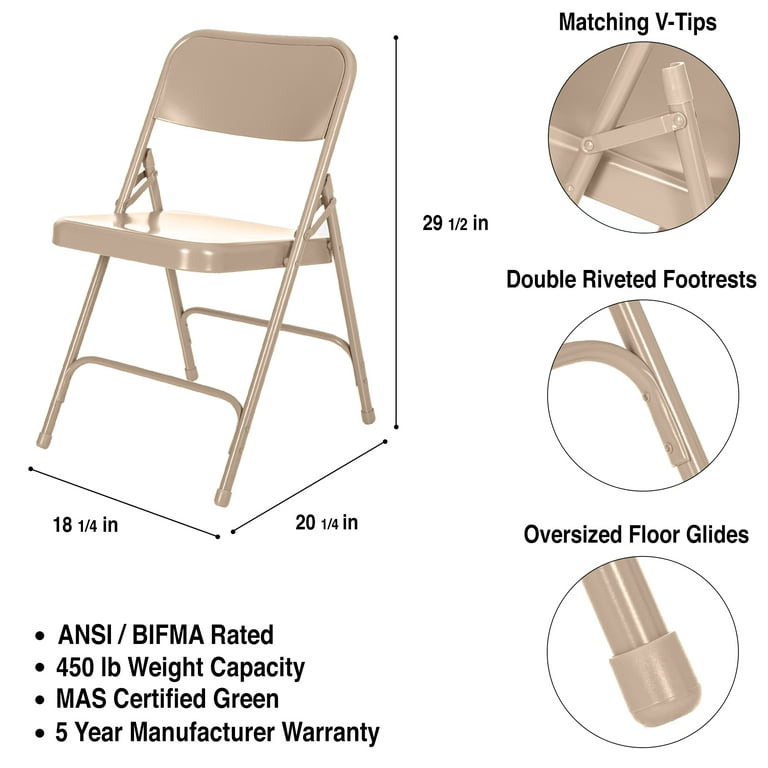 Huwena Padded Folding Chair Set Metal Folding Chair with Cushions Double  Hinged Fabric Steel Dining Foldable Chair for Indoor Home Office Kitchen