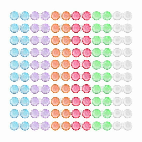 60 Pack Contact Lens Cases, Contact Cases Bulk in 6 Colors, Cute Contact Lenses Case Leak-Proof, Eye Contact Case