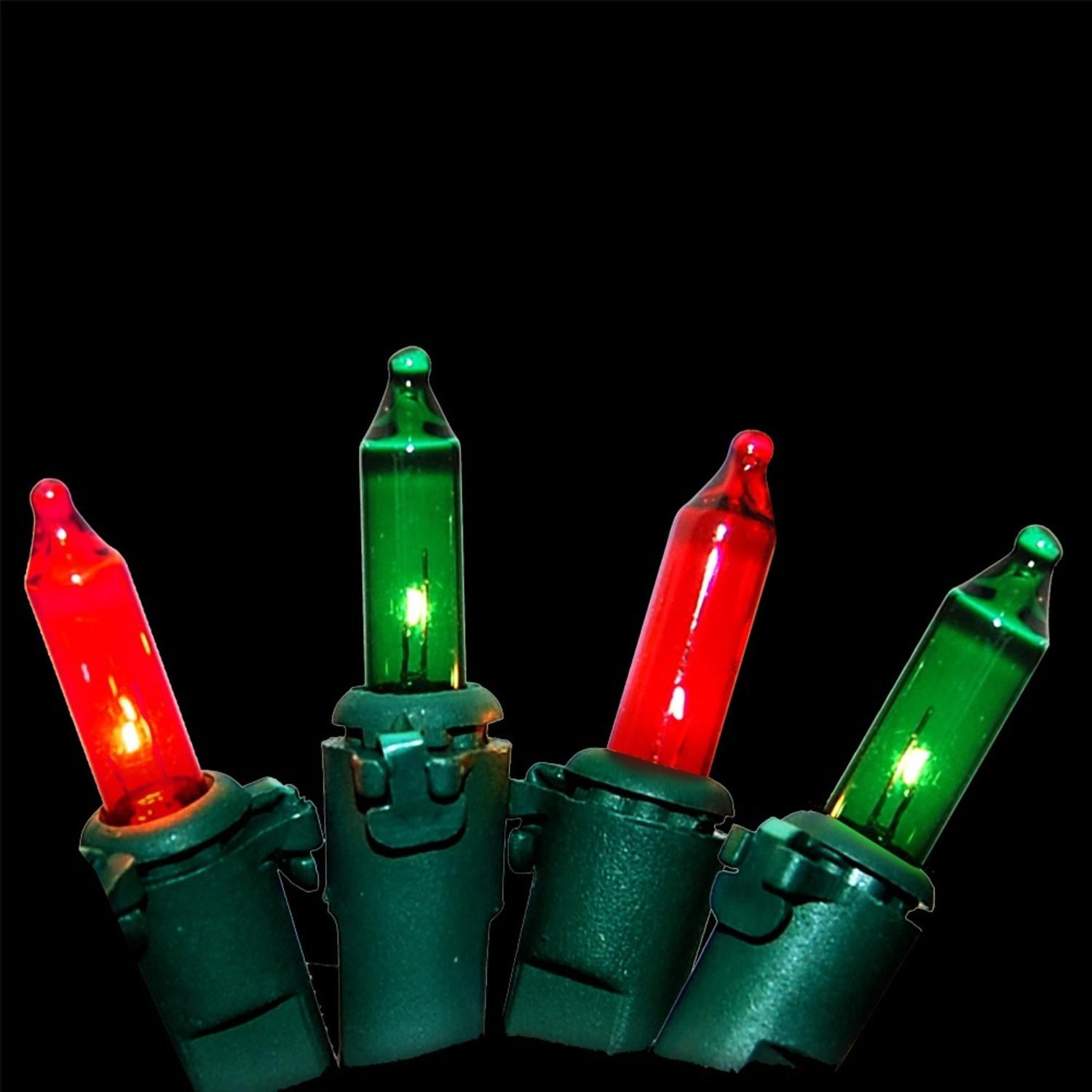 Set of 150 Red and Green Chasing 8 Function Mini Christmas Lights