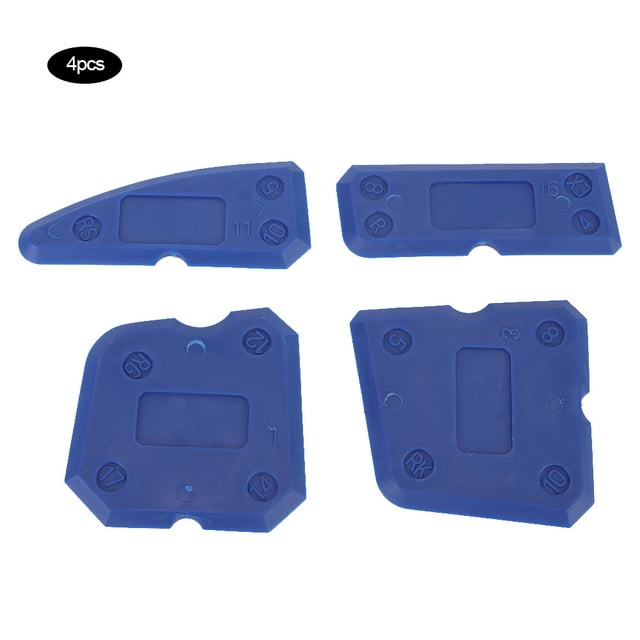 Kit de 4 piezas para quitar sellador y lechada para tareas de calafateo en el hogar Juego de raspadores de vidrio de silicona A