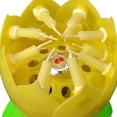 thumbnail image 3 of HSHDLDF 4PCS Set Music Birthday Candle Two Layers with 14 Small Candles Musical Lotus Rotating Happy Birthday Flower Candle (Colorful), 3 of 5