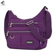 thumbnail image 3 of PULLIMORE Womens Waterproof Nylon Crossbody Bag Casual Messenger Bags Travel Shoulder Purse Handbag (Purple), 3 of 8