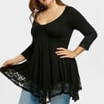 thumbnail image 4 of Ketyyh-chn99 Womens Fashion Long Puff Sleeve Shirt Tops Loose Blouse Black,3XL, 4 of 5