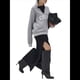 thumbnail image 1 of Suéter de Punto con Cuello en V y Larga para Mujer con Estampado de Letras L, 1 of 7
