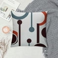 thumbnail image 2 of GOSMITH  Throw Pillow Covers Modern Abstract Wine Red Black White Strip Dot Decorative Pillow Cases Home Decor Square Pillowcases, 2 of 5