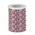 thumbnail image 2 of 5 Rolls Christmas Ribbon 1.5 inch Wide Decorative Ribbon for Gift Wrapping and Holiday Decorations Purple and Orange Leopard, 2 of 7