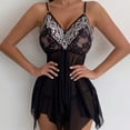 thumbnail image 2 of Ropa interior de encaje de lencería sexy de una pieza con bordado de encaje para mujer Fridja  nalpqowj41036, 2 of 9