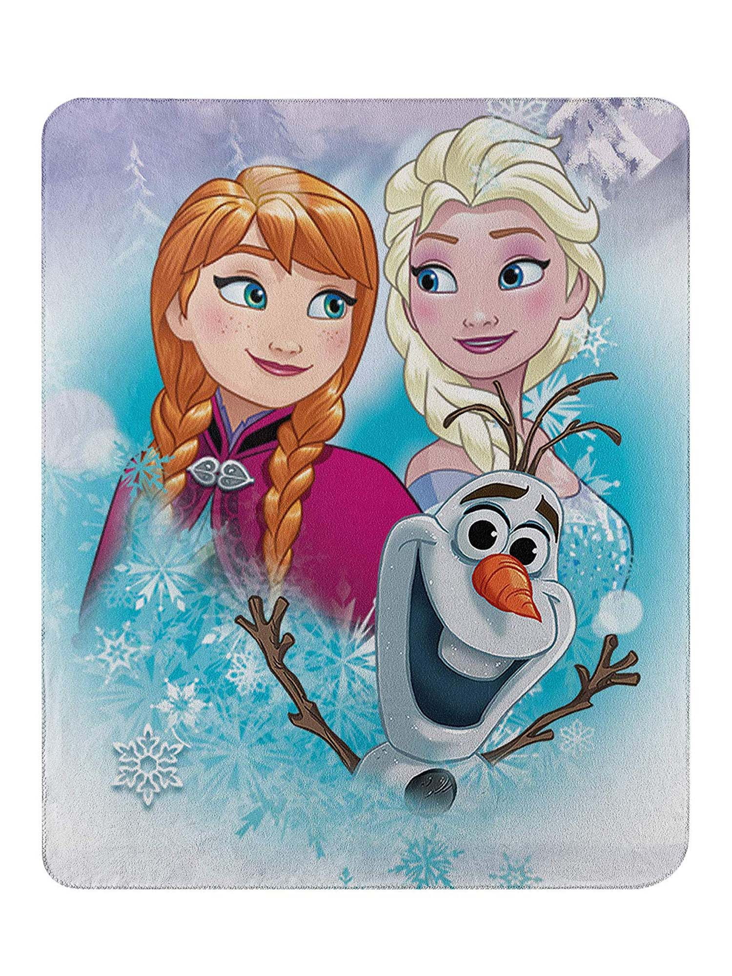 Disneys Frozen 46 x 60 Out in The Cold Fleece Throw Blanket Multi Color 