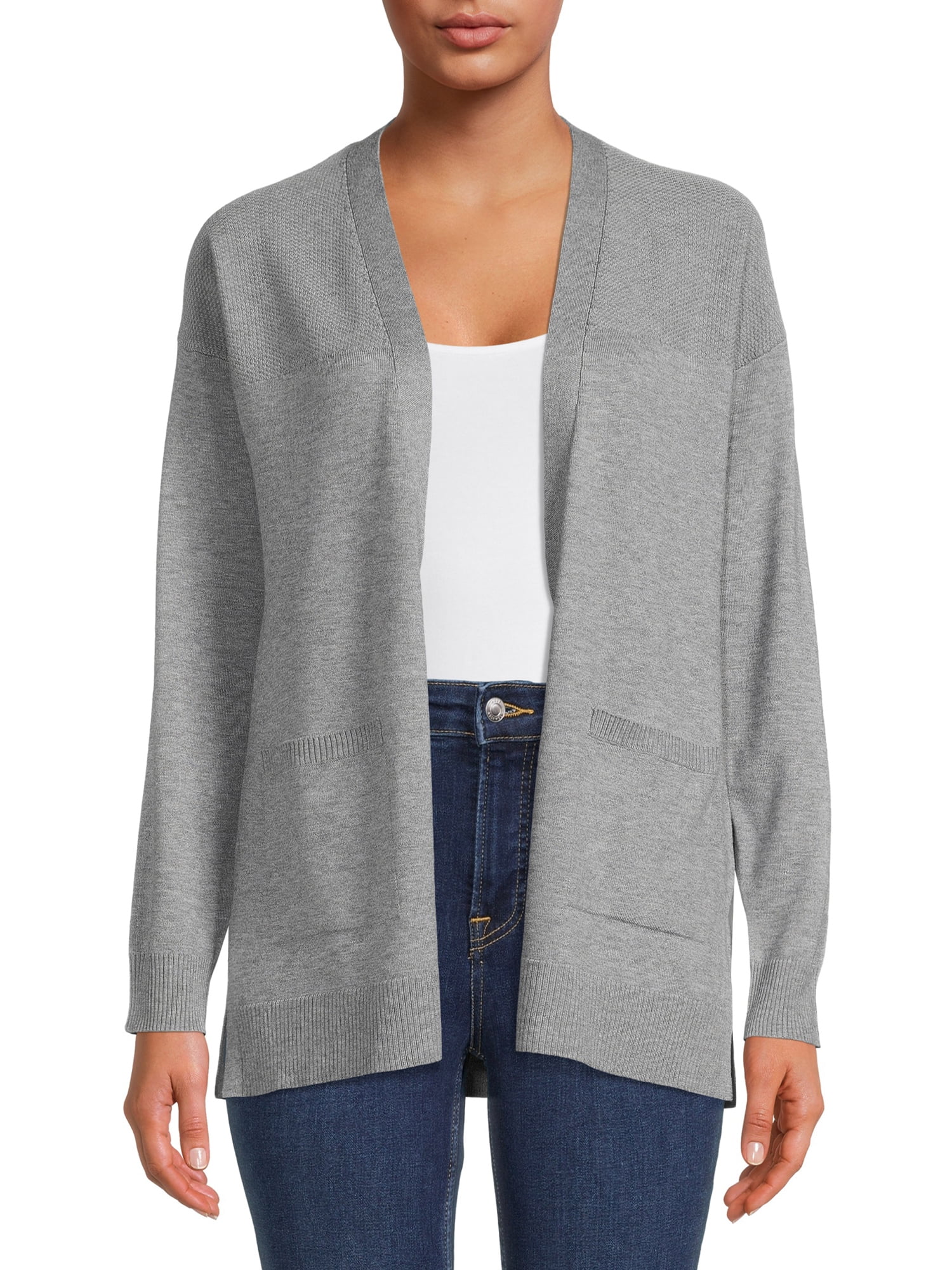 Time and Tru Women's Open Front Cardigan Sweater