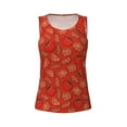 thumbnail image 4 of Xecao Tomatoes print women's scoop neck, loose-fit workout tank tops for the gym., 4 of 9